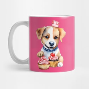 Cute basset hound dog with candies and cakes gift ideas for all Mug